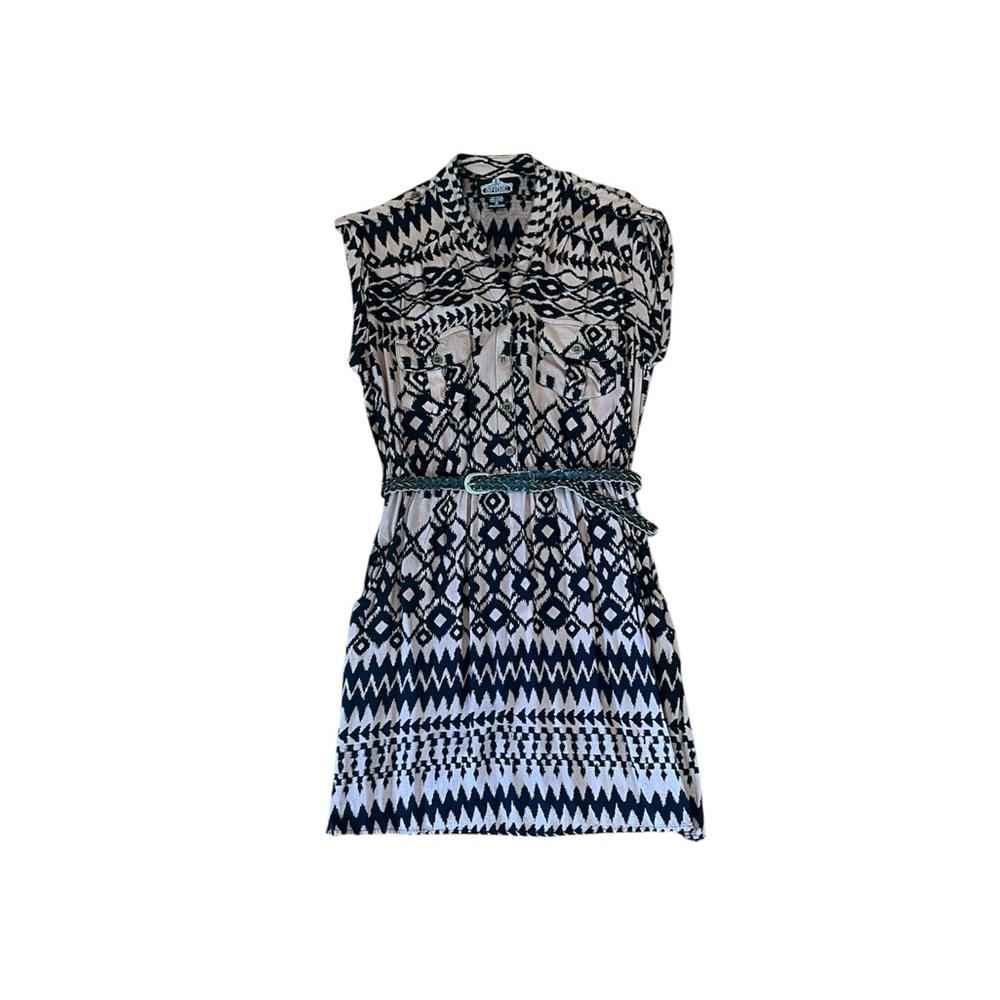 Angie Dress, Brown and Black Size S